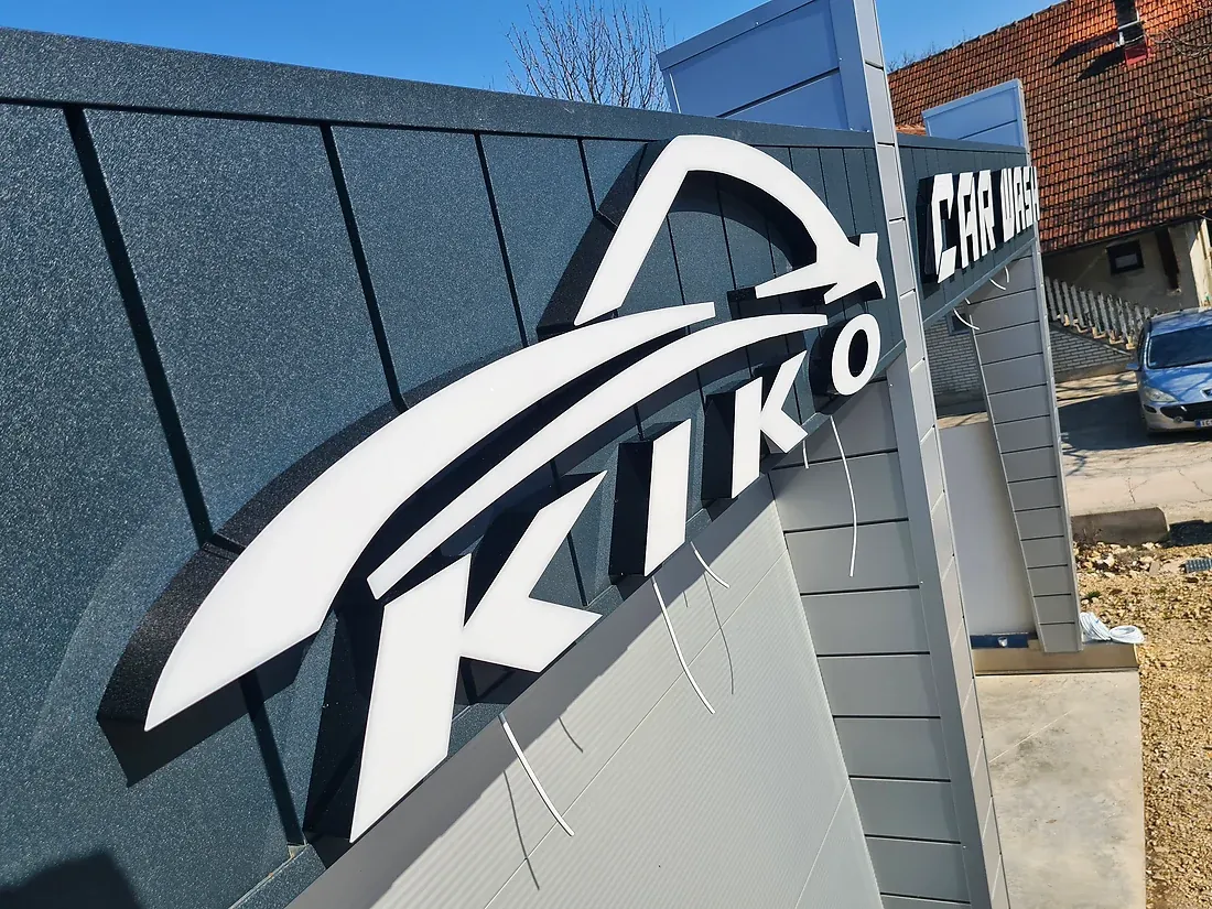 3D slova logo KIKO od nerđajućeg čelika