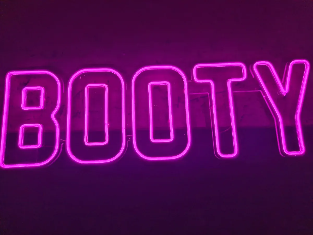 LED neon BOOTY pink