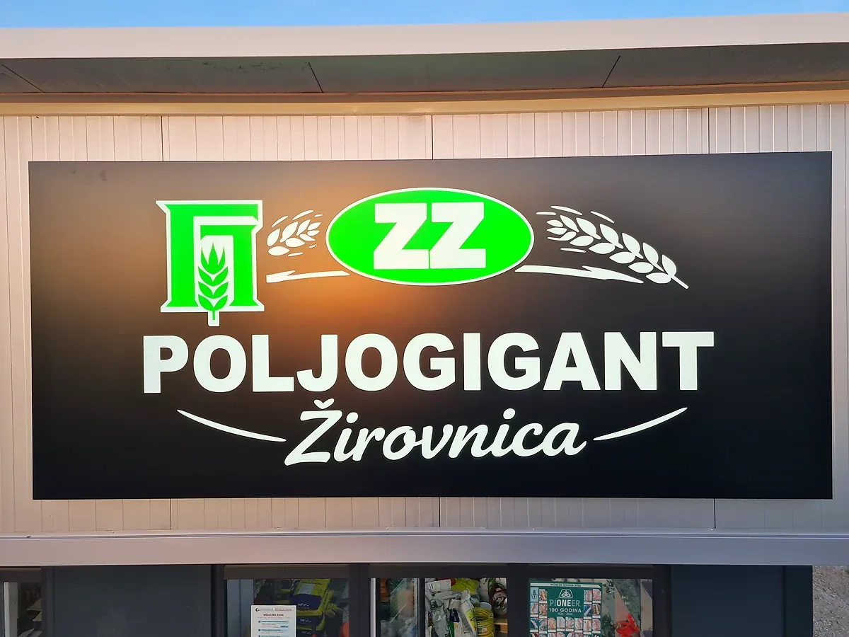 Poljogigant 3D slova na alubondu